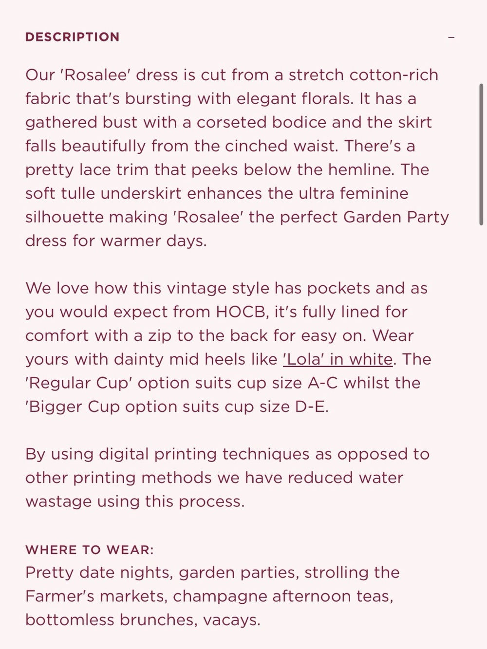 House of CB ROSALEE Pink Peony Print Bustier Sundress - Picture 11 of 11